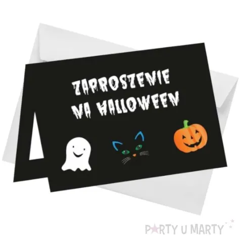 zaproszenia duch kot dynia zaproszenie na halloween congee 6 szt