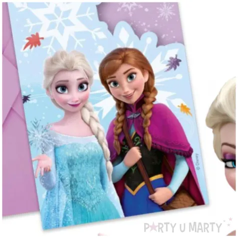 zaproszenia frozen kraina lodu procos 9x14 cm 6 szt