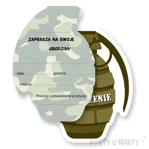 zaproszenia granat moro 14x10 cm 1 szt