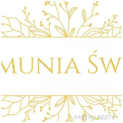 zaproszenia komunia swieta listki i galazki czakos 14x14 cm 10 szt