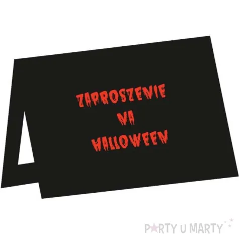 zaproszenia krwawe happy halloween czarny congee 6 szt