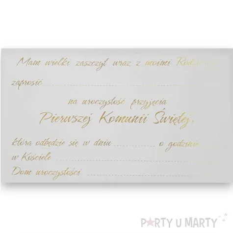 zaproszenia na komunie classic rozowe godan 10szt