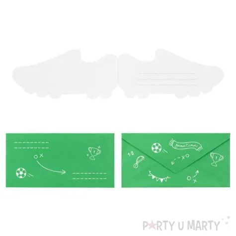 zaproszenia pilka korek czarne partydeco 6 szt