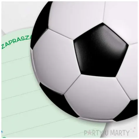 zaproszenia pilka nozna 10 5 cm 6 szt