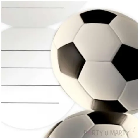 zaproszenia pilka nozna bialy czarny amscan 8 szt