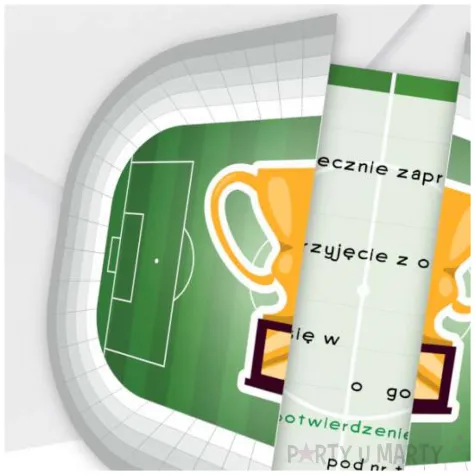 zaproszenia pilka nozna stadion 13 x 9 2 cm 1 szt