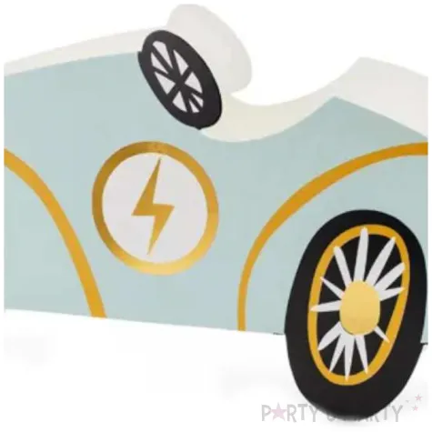 zaproszenia samochod wyscigowy partydeco 6 szt
