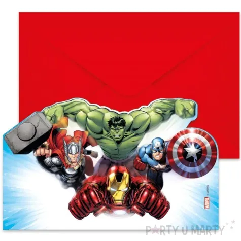 zaproszenia urodzinowe avengers procos 6 szt