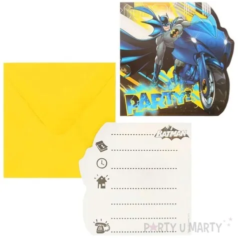 zaproszenia urodzinowe batman rogue rage procos 6 szt