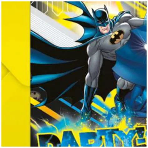 zaproszenia urodzinowe batman rogue rage procos 6 szt