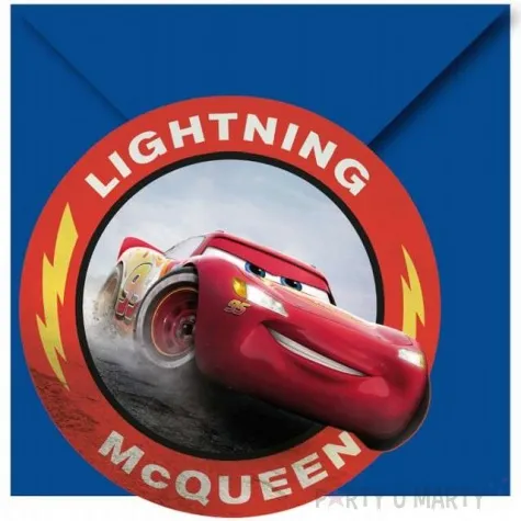 zaproszenia urodzinowe cars the legend of the track procos 6 szt