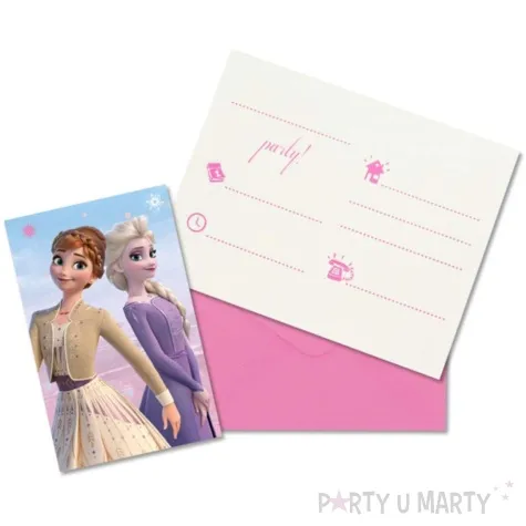 zaproszenia urodzinowe frozen 2 kraina lodu procos 6 szt