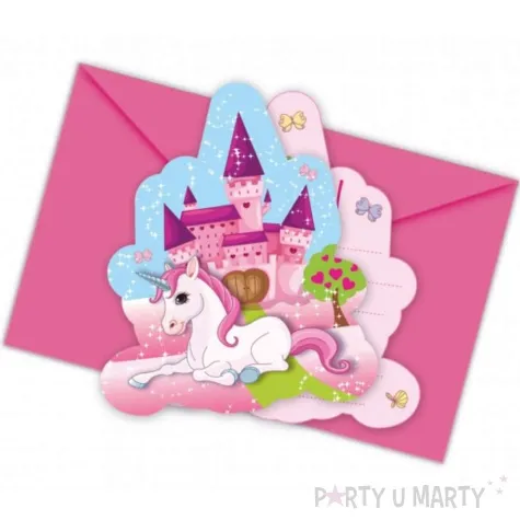 zaproszenia urodzinowe jednorozec unicorn procos 6 szt