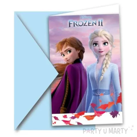 zaproszenia urodzinowe kraina lodu 2 frozen procos 6 szt