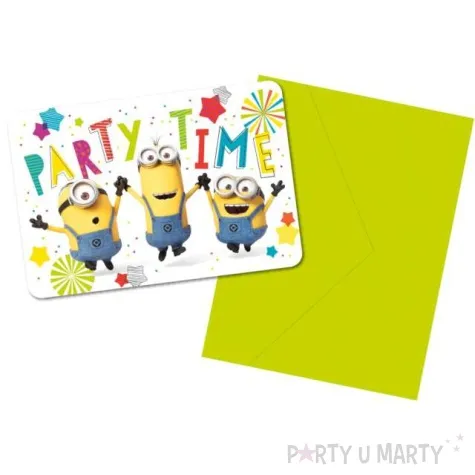 zaproszenia urodzinowe minionki amscan 8 szt