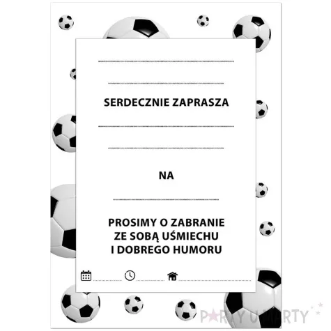 zaproszenia urodzinowe pilka nozna congee 6 szt