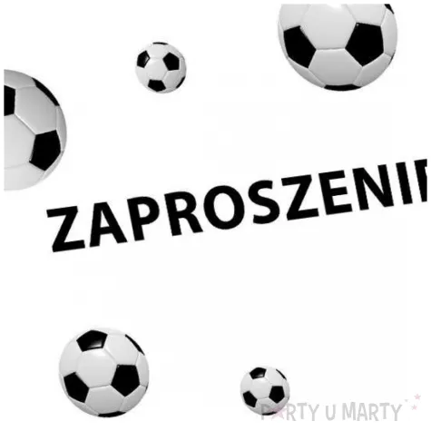 zaproszenia urodzinowe pilka nozna congee 6 szt