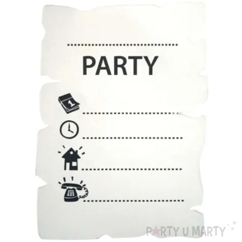 zaproszenia urodzinowe piracka czaszka procos 6 szt