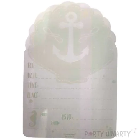 zaproszenia urodzinowe syrena mermaid wishes amscan 8 szt