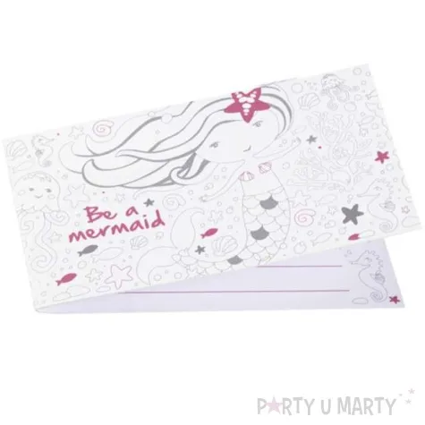zaproszenia urodzinowe syrenka be a mermaid amscan 8 szt