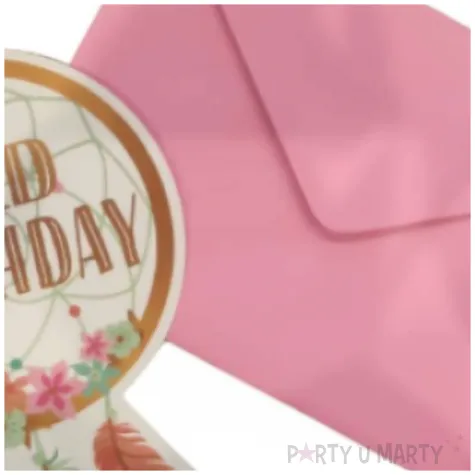 zaproszenia urodzinowe wild birthday lapacz snow amscan 8 szt