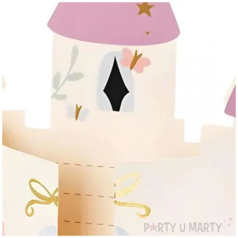 zaproszenia urodziny zamek ksiezniczki rozowy partydeco 12 5 x 15 5 cm 6 szt