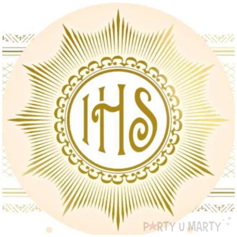 zaproszenia z koperta pierwsza komunia swieta zlota maki 10 szt