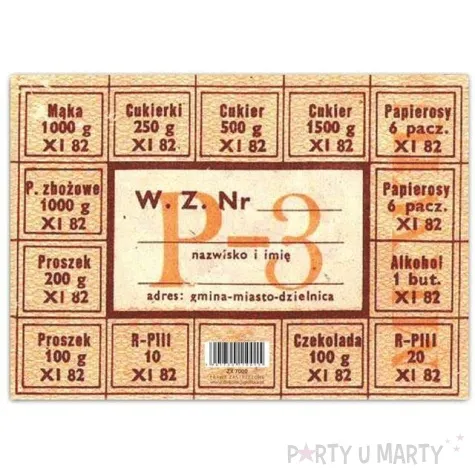 zaproszenia z koperta urodziny 40 prl 10 szt