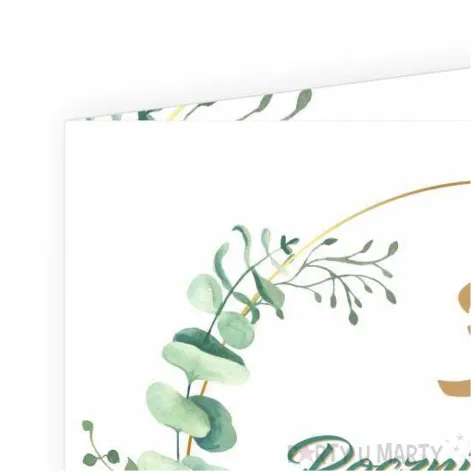 zaproszenie na 30 rocznice slubu perlowe gody eukaliptus beauty biale z koperta 15 cm 1 szt