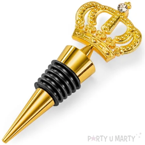 zatyczka do wina korona krolewska zloty gadgetmaster