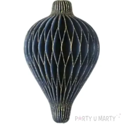 zawieszka choinkowa honeycomb kropelki granatowy 8x12 cm partydeco