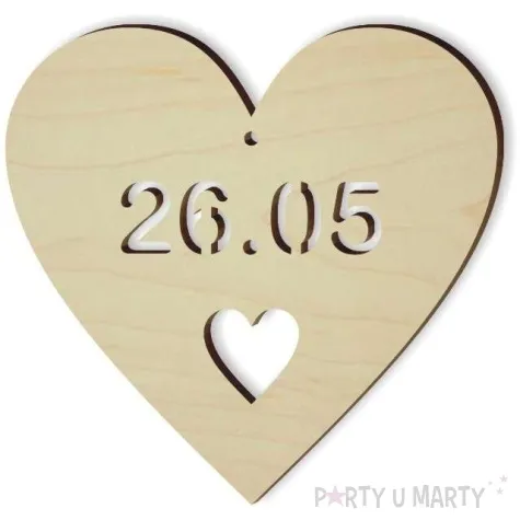 zawieszka drewniana 26 05 serce 103x100 mm