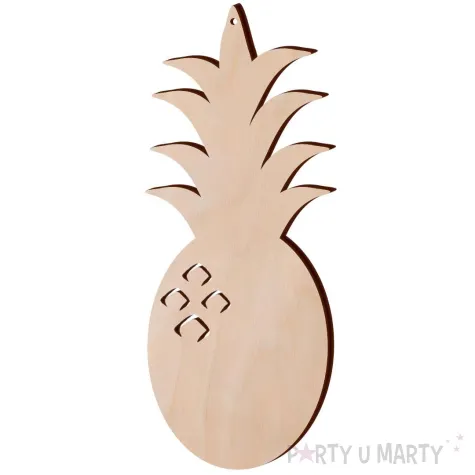 zawieszka drewniana ananas jedzenie 235 x 94 mm