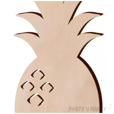 zawieszka drewniana ananas jedzenie 235 x 94 mm