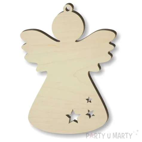zawieszka drewniana aniolek ewa 62 x 84 mm