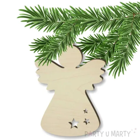 zawieszka drewniana aniolek ewa 62 x 84 mm