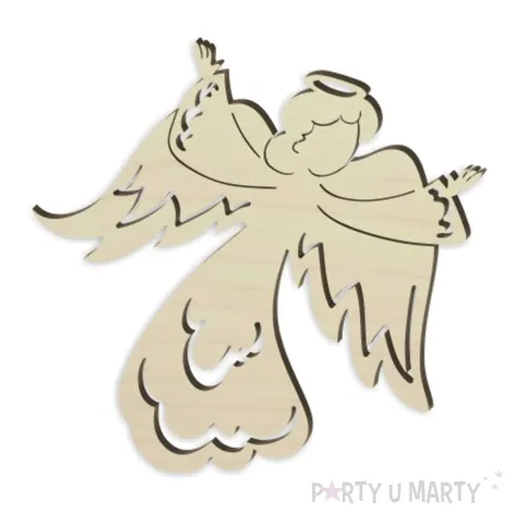 zawieszka drewniana aniolek prosto z nieba 10 cm