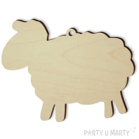 zawieszka drewniana baranek 2 80x62 mm