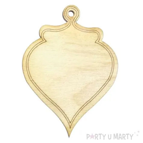 zawieszka drewniana bombka 54 x 76 mm 10 szt