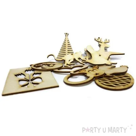 zawieszka drewniana bombka domek ze sniegiem 70 x 70 mm