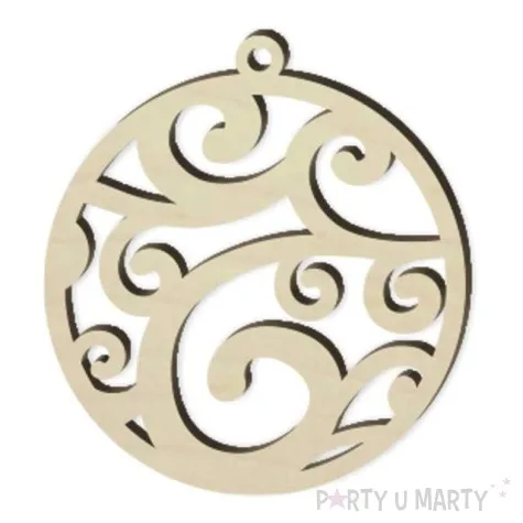 zawieszka drewniana bombka esy floresy maxi 70 x 76 mm