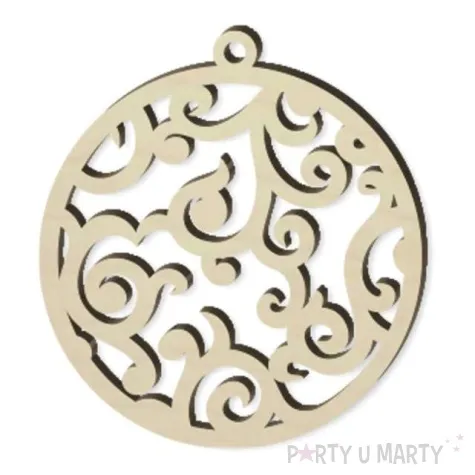 zawieszka drewniana bombka esy floresy mini 70 x 76 mm