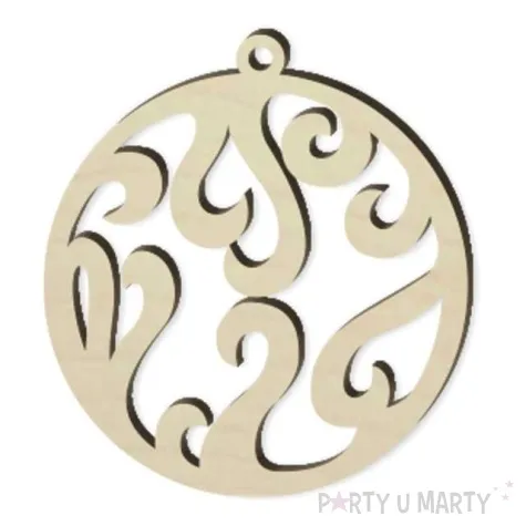 zawieszka drewniana bombka esy floresy sisi 70 x 76 mm