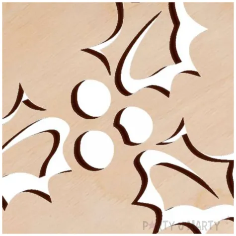 zawieszka drewniana bombka stroik 70 x 70 mm