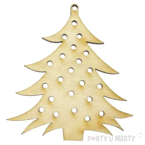 zawieszka drewniana choinka 74 x 80 mm 10 szt