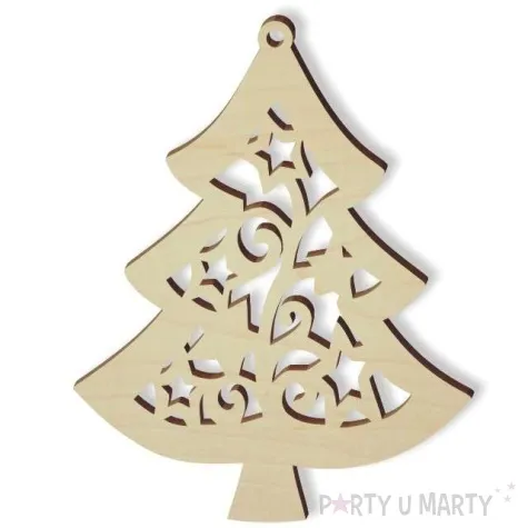 zawieszka drewniana choinka alive 67 x 85 mm