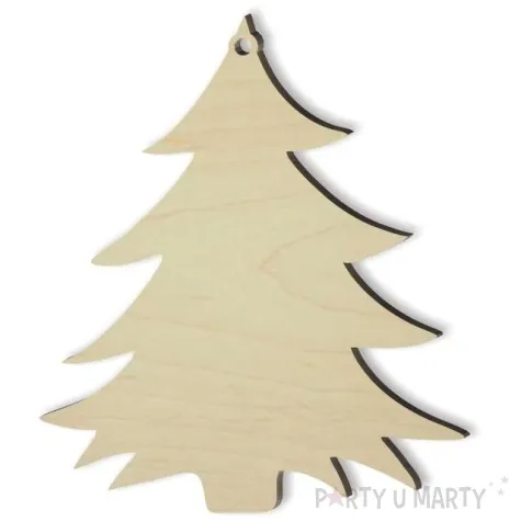 zawieszka drewniana choinka grazynka 73 x 85 mm