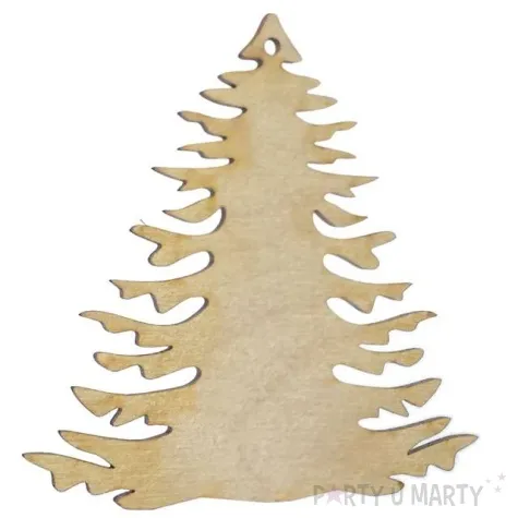 zawieszka drewniana choinka swiateczna 89 x 92 mm