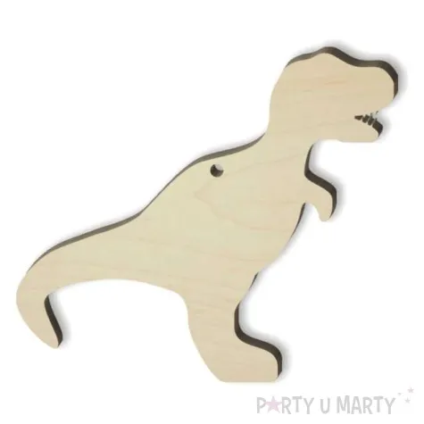 zawieszka drewniana dino tyranozaur 70x80 mm