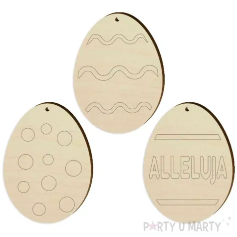 zawieszka drewniana do malowania wielkanocne pisanki 3 szt